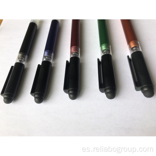 Bolígrafo de plástico promocional personalizado de doble plomo Stylus